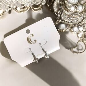 Charming Charlie NEW Pair of Silver Tone Dangling Earrings With Backings